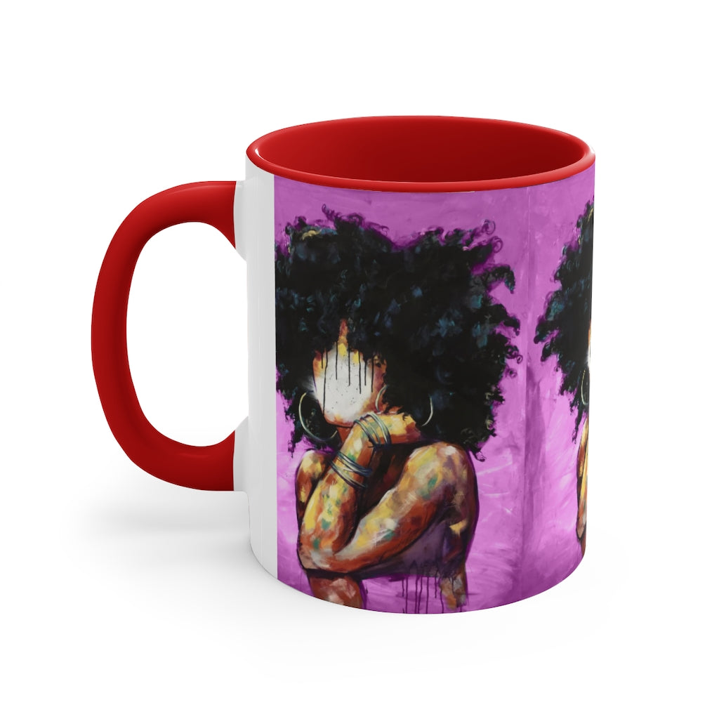 Naturally II PINK Accent Coffee Mug, 11oz