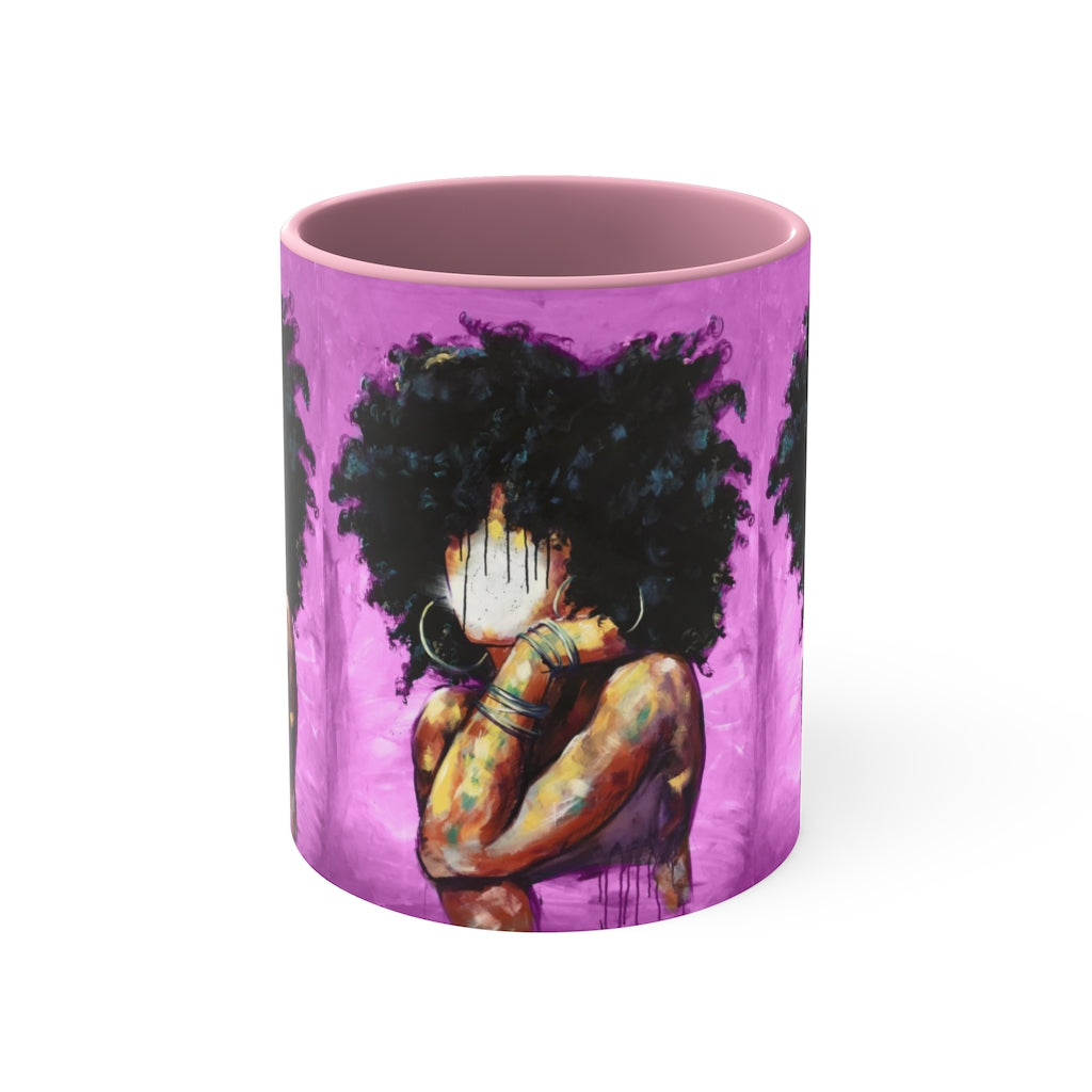 Naturally II PINK Accent Coffee Mug, 11oz