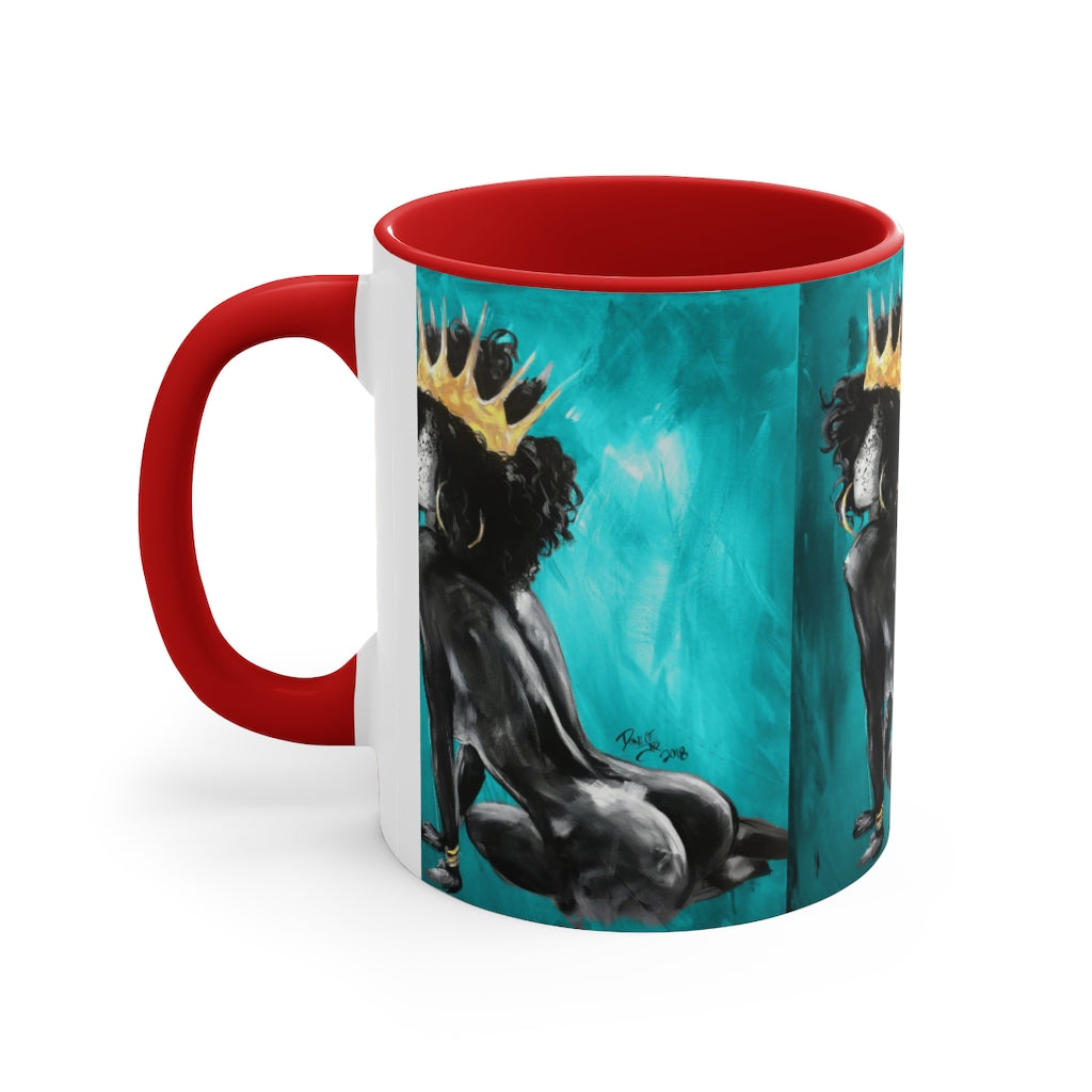 Naturally Queen VIII TEAL Accent Coffee Mug, 11oz
