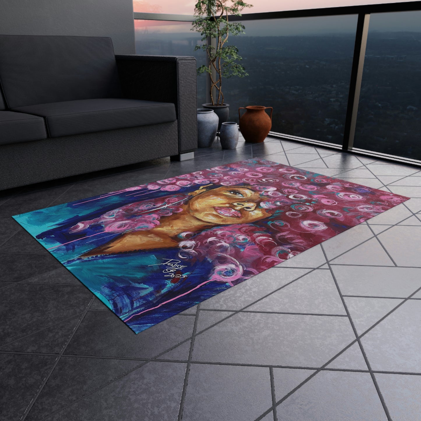 Naturally Rosado Outdoor Rug