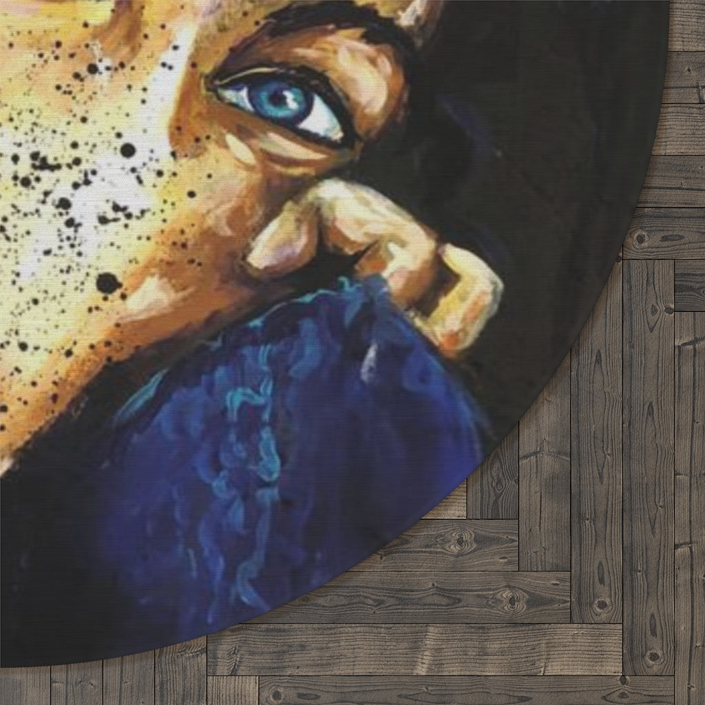 Naturally Poppy Round Rug