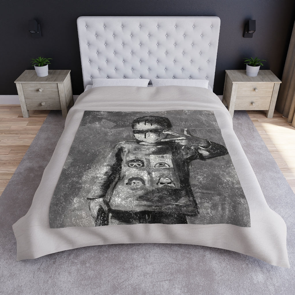 Christian Crushed Velvet Blanket