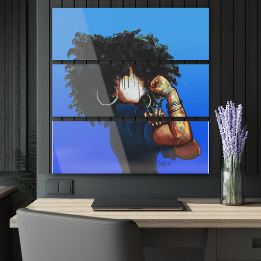 Naturally. the Riveter BLUE Acrylic Prints (Triptych)