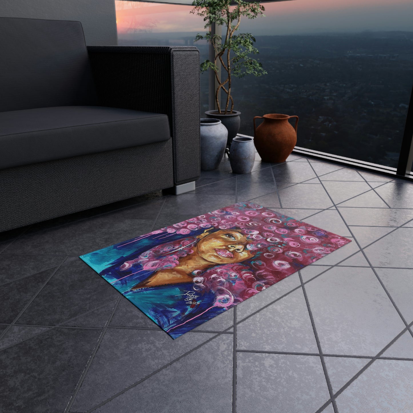 Naturally Rosado Outdoor Rug