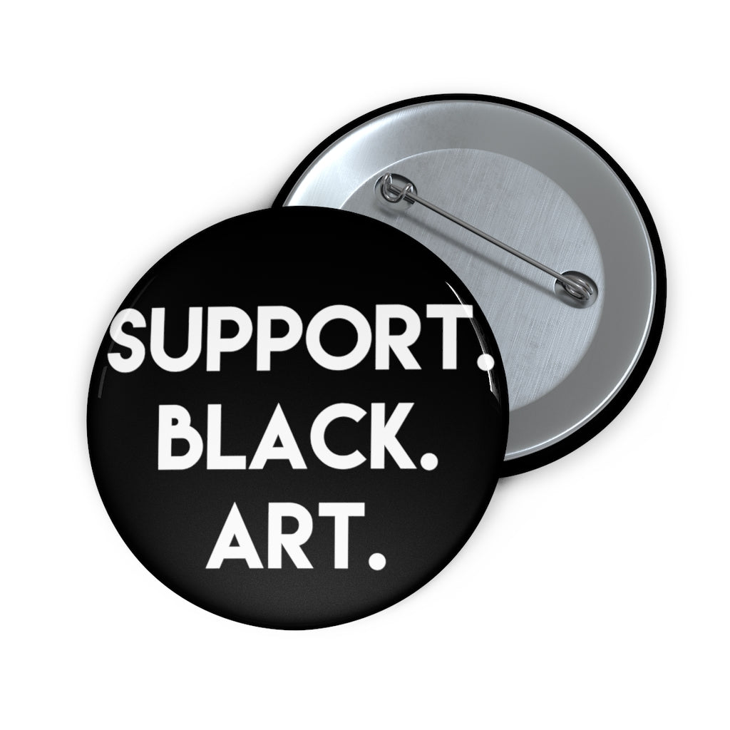 Support Black Art Pin Buttons