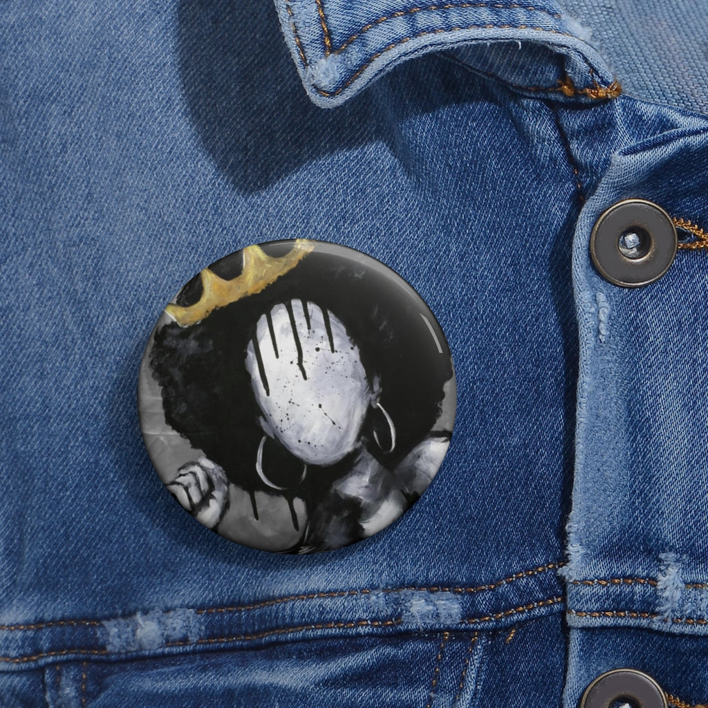 Naturally Queen Custom Pin Buttons