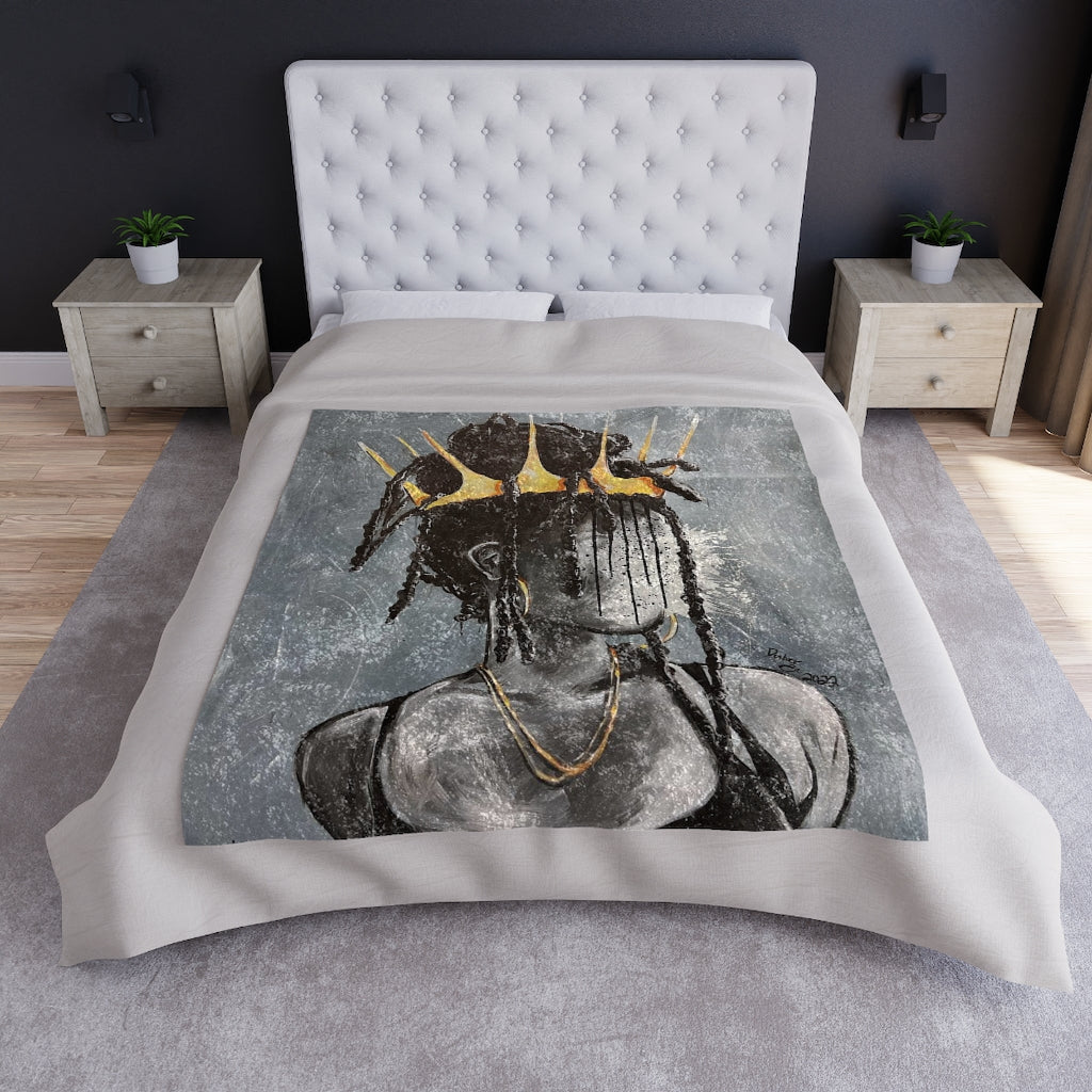 Naturally Queen XXIV Crushed Velvet Blanket