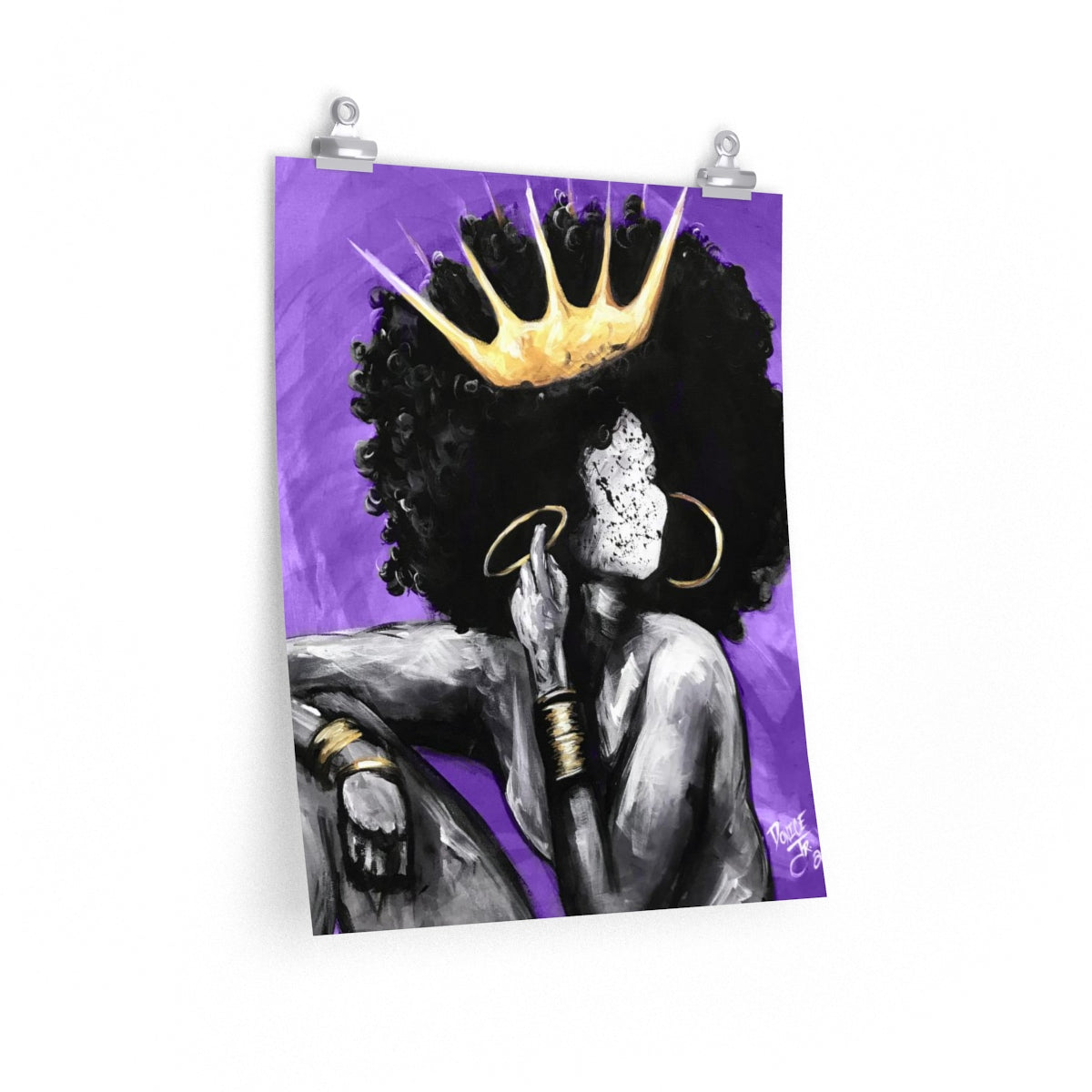 Naturally Queen VI PURPLE Premium Matte vertical posters