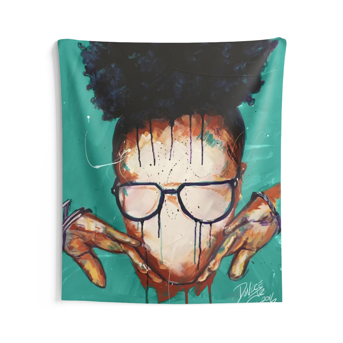 Naturally VIII TEAL Indoor Wall Tapestries