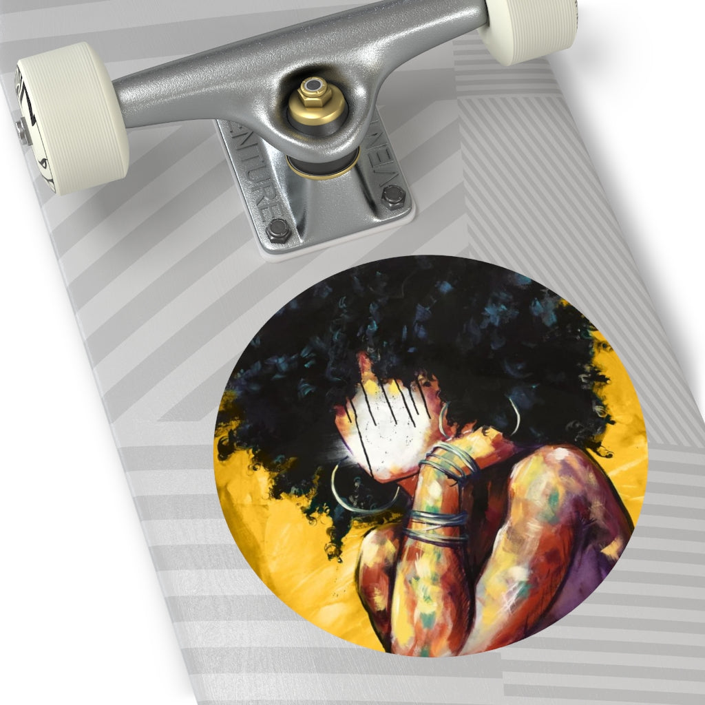 Naturally II GOLD Round Vinyl Stickers