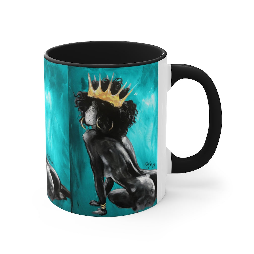 Naturally Queen VIII TEAL Accent Coffee Mug, 11oz