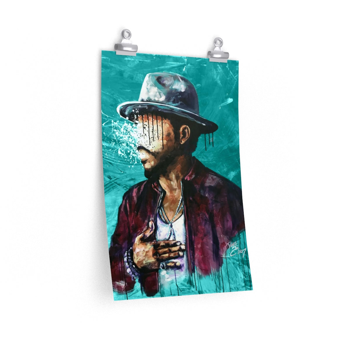 Naturally Charlene TEAL Premium Matte vertical posters