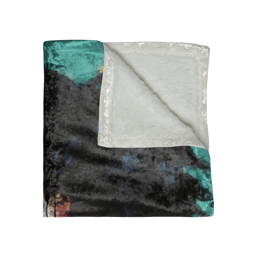 Naturally II TEAL Crushed Velvet Blanket