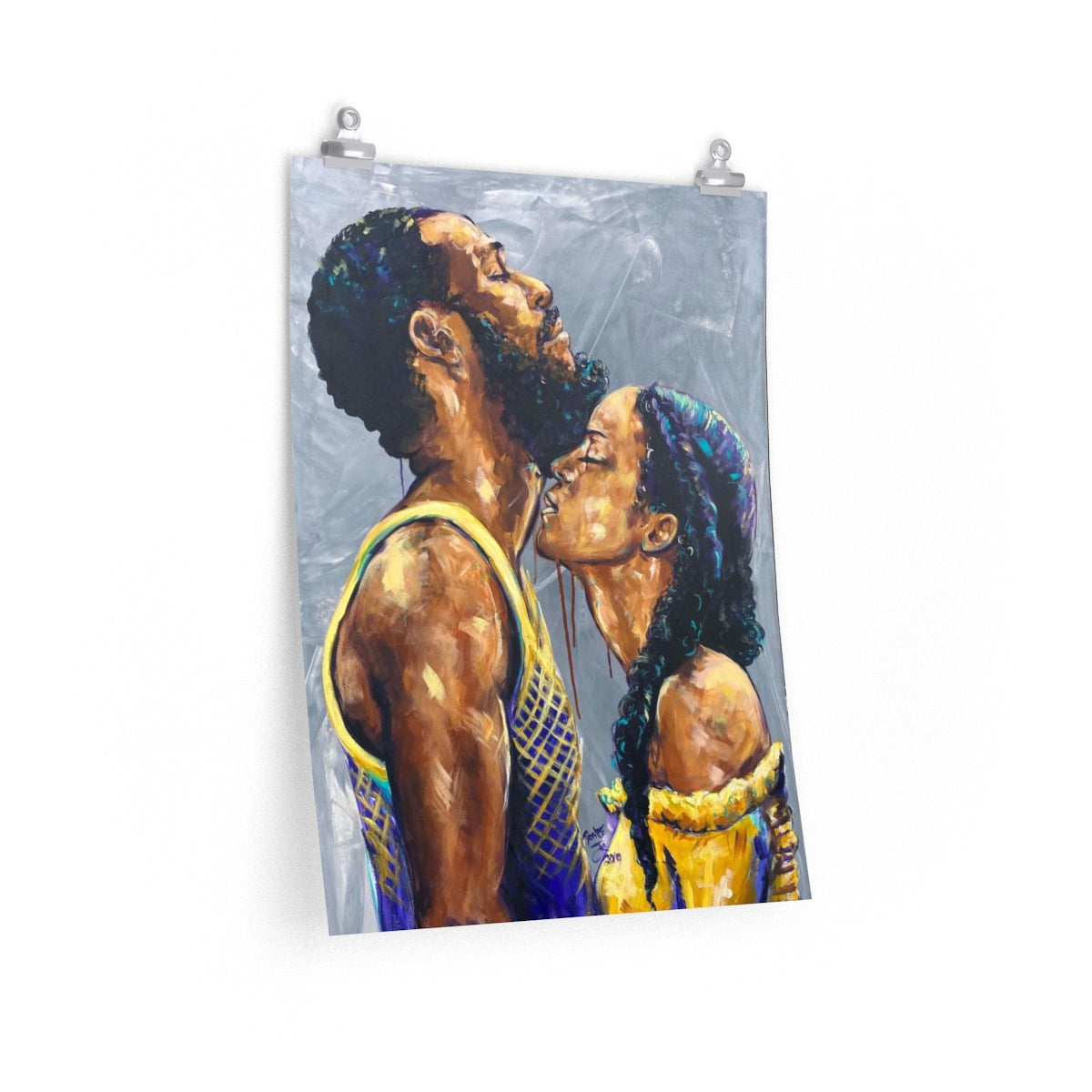 Naturally Black Love V Premium Matte vertical posters