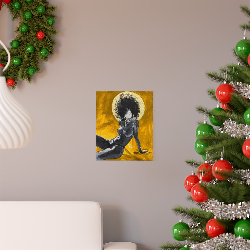 Naturally Nude V GOLD Premium Matte vertical posters