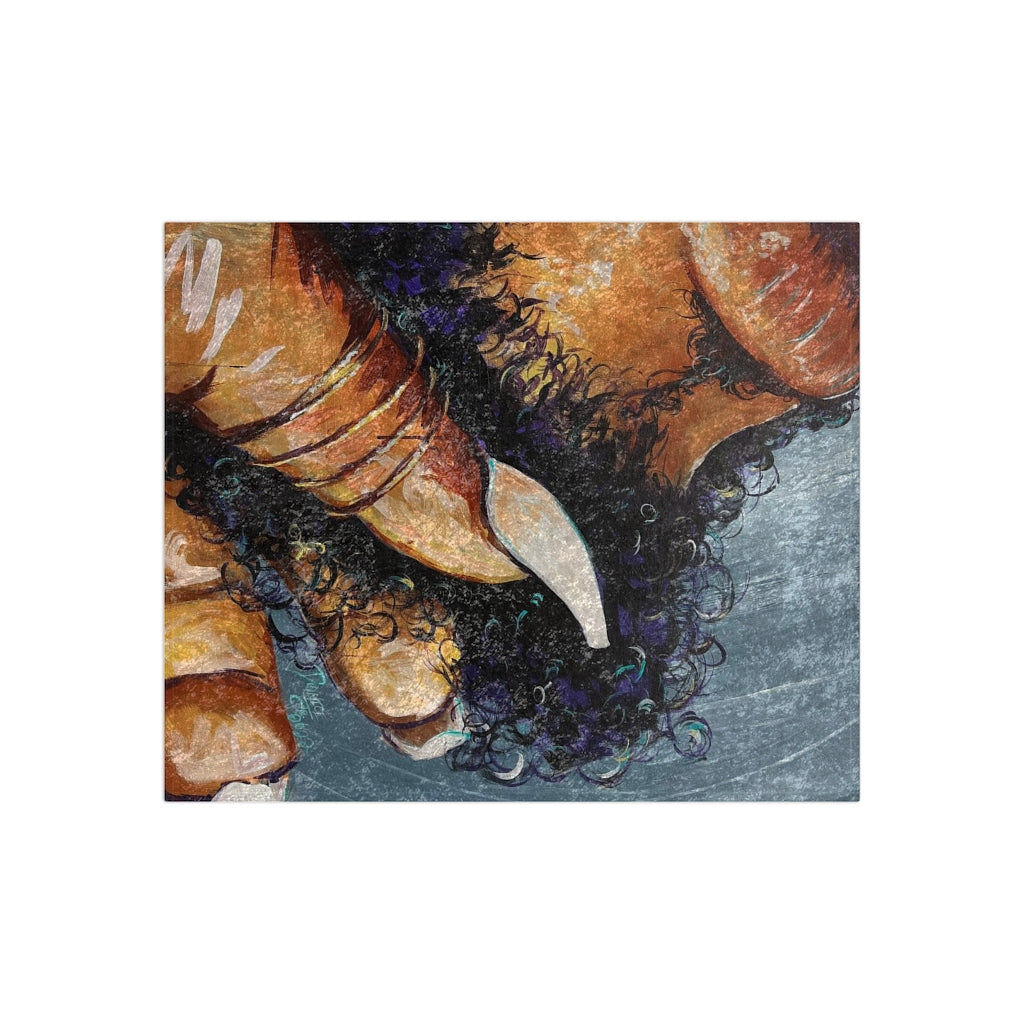 Naturally Black Love X Crushed Velvet Blanket