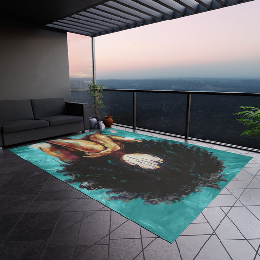 Naturally I TEAL Outdoor Rug