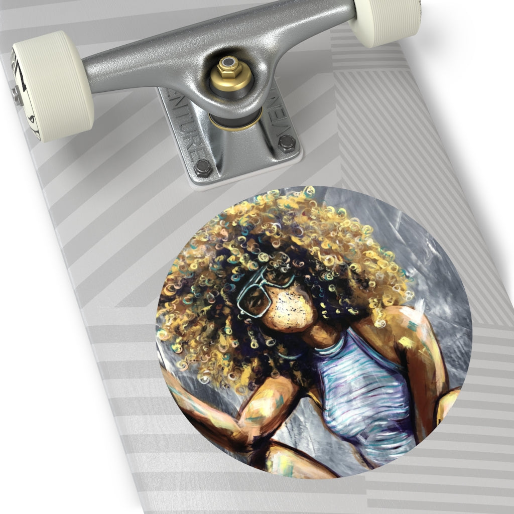 Naturally Nia Round Vinyl Stickers