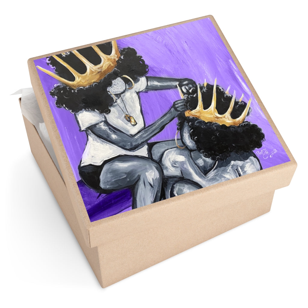 Naturally Queens PURPLE Square Vinyl Stickers