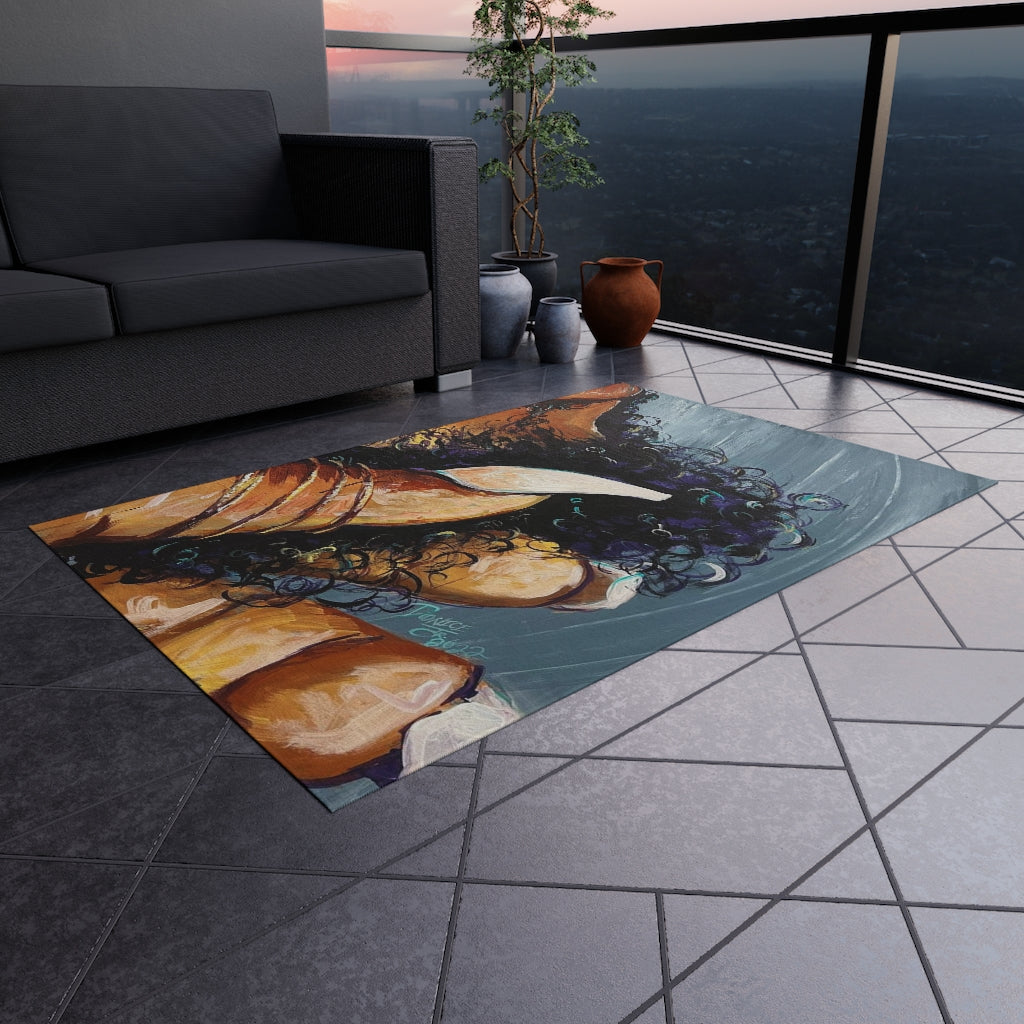 Naturally Black Love X Outdoor Rug