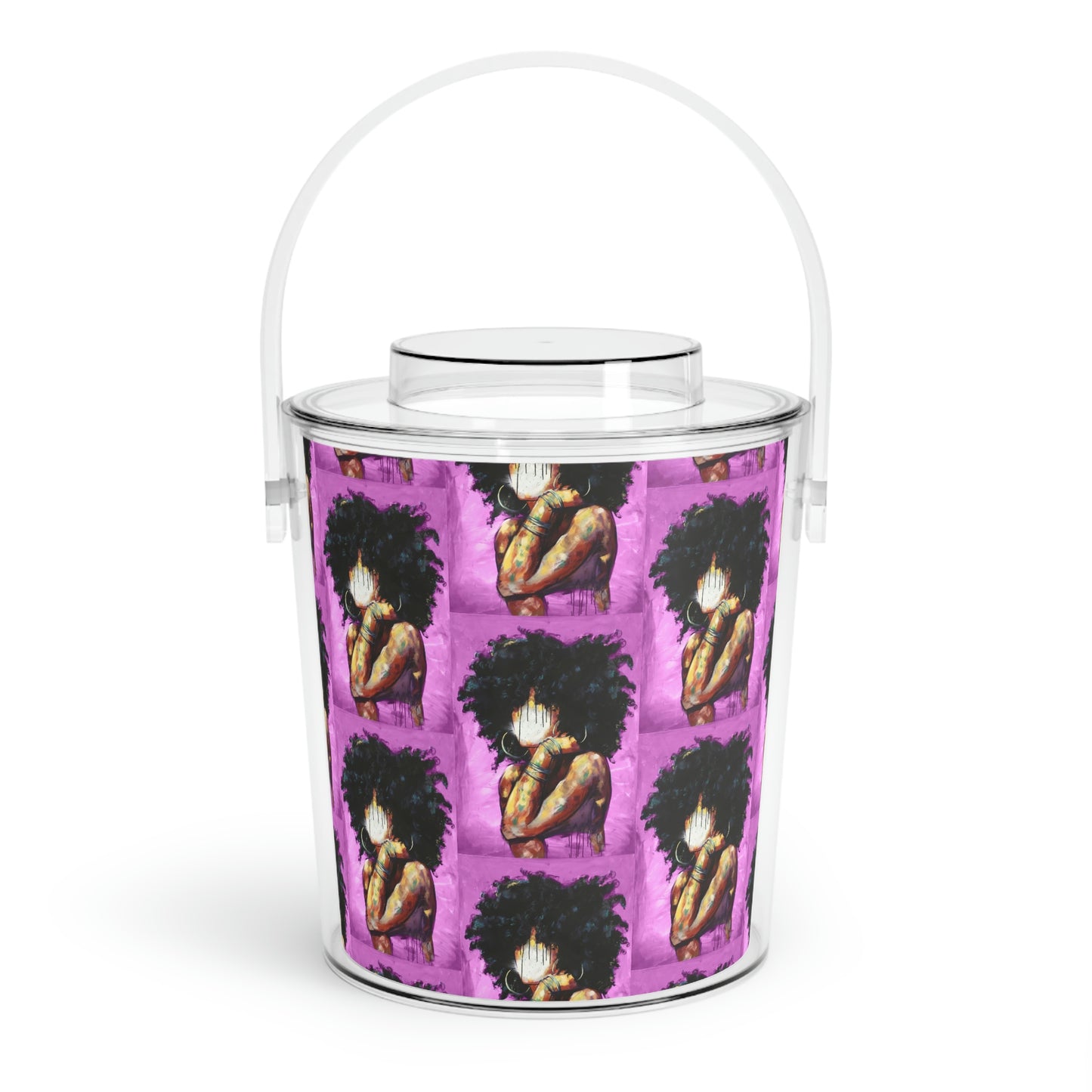 Naturally II PINK Ice Bucket with Tongs