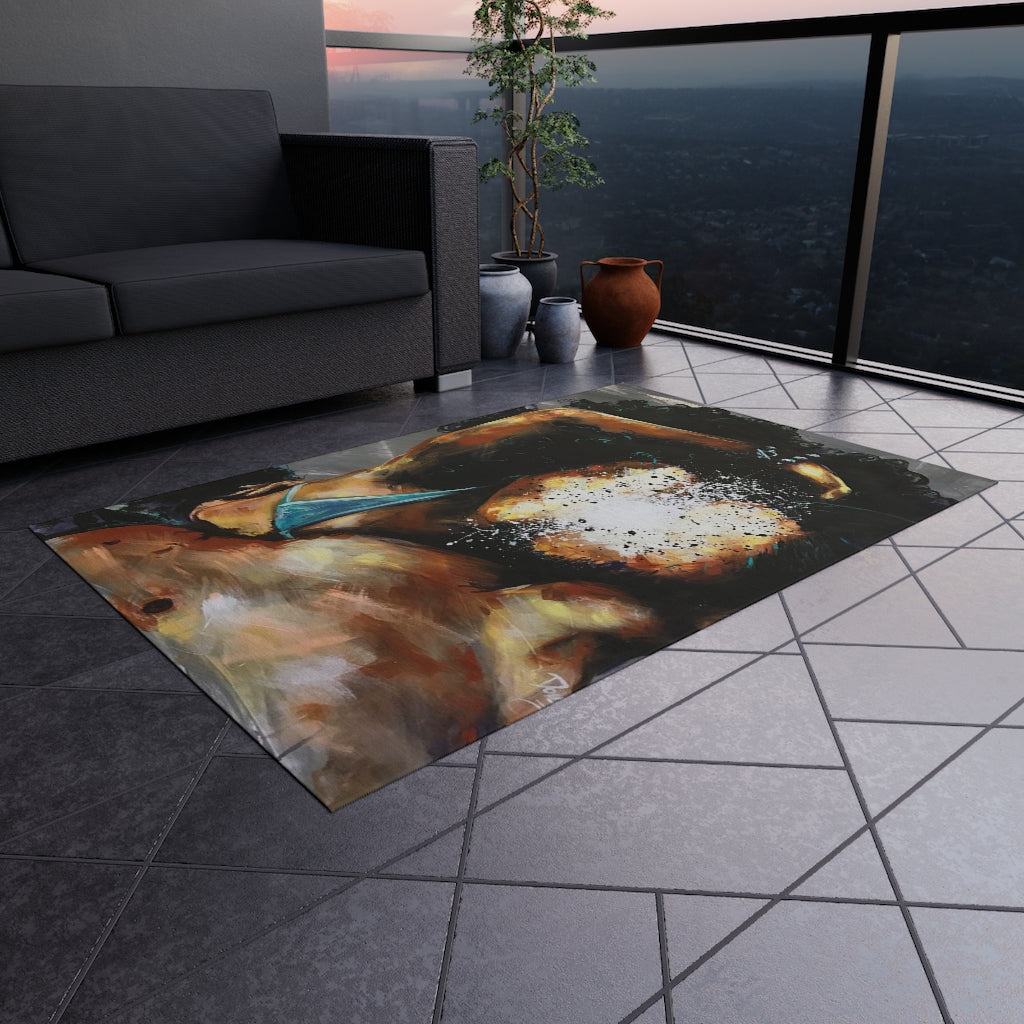 Naturally Black Love III Outdoor Rug