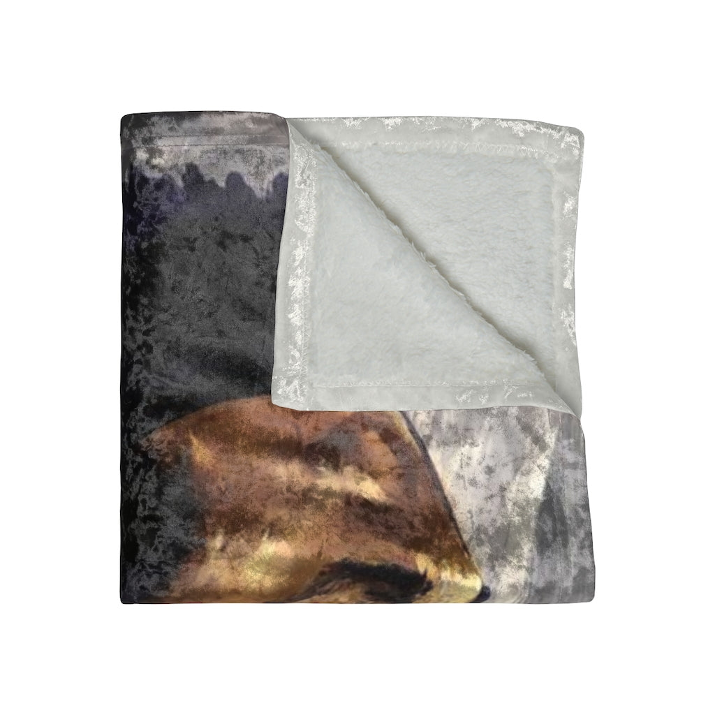 Naturally Hov Crushed Velvet Blanket