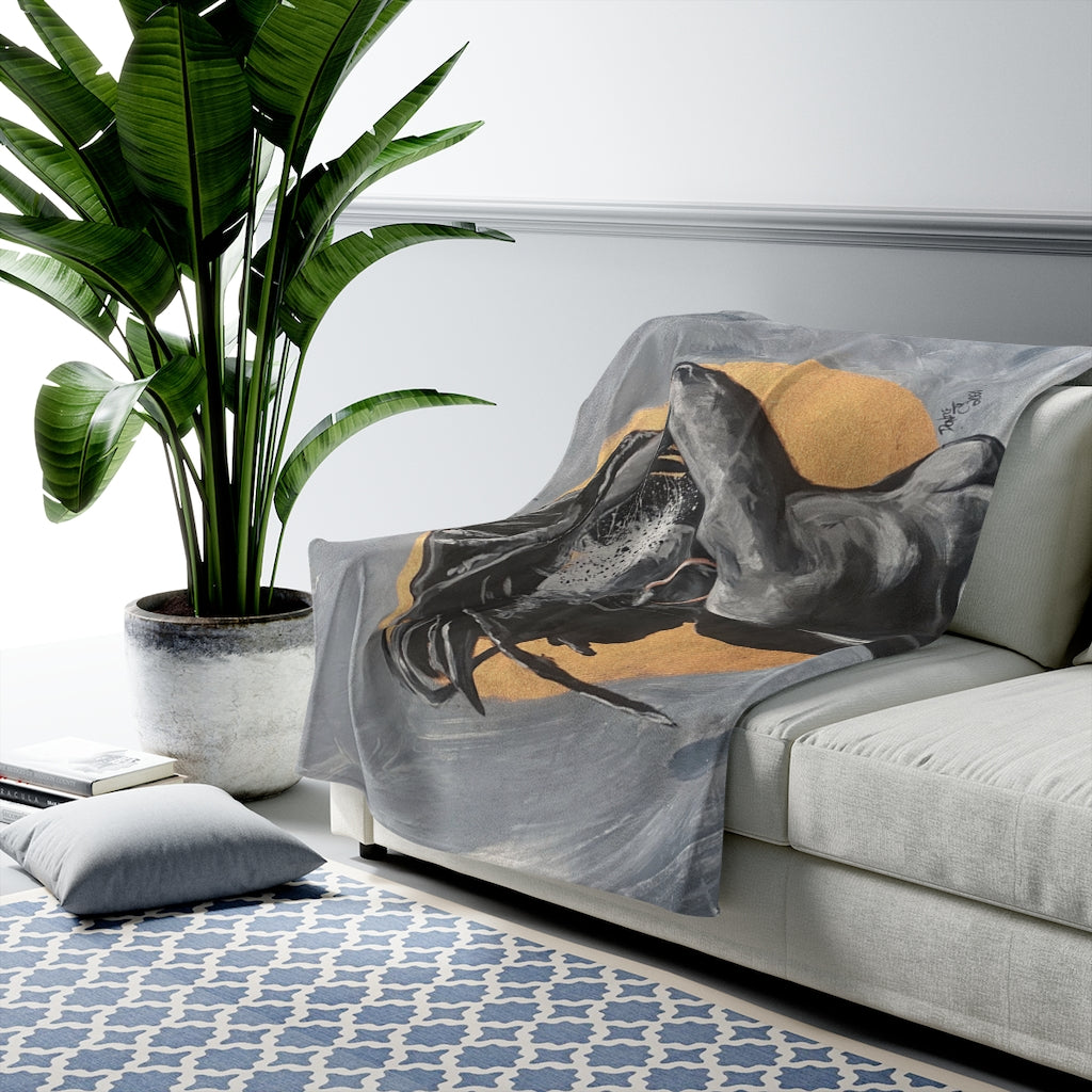 Naturally Nude V Velveteen Plush Blanket