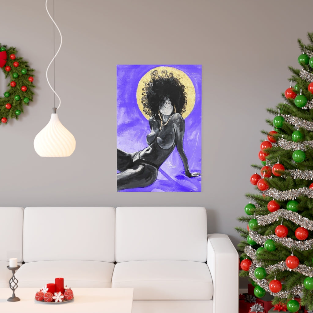 Naturally Nude III PURPLE Premium Matte vertical posters