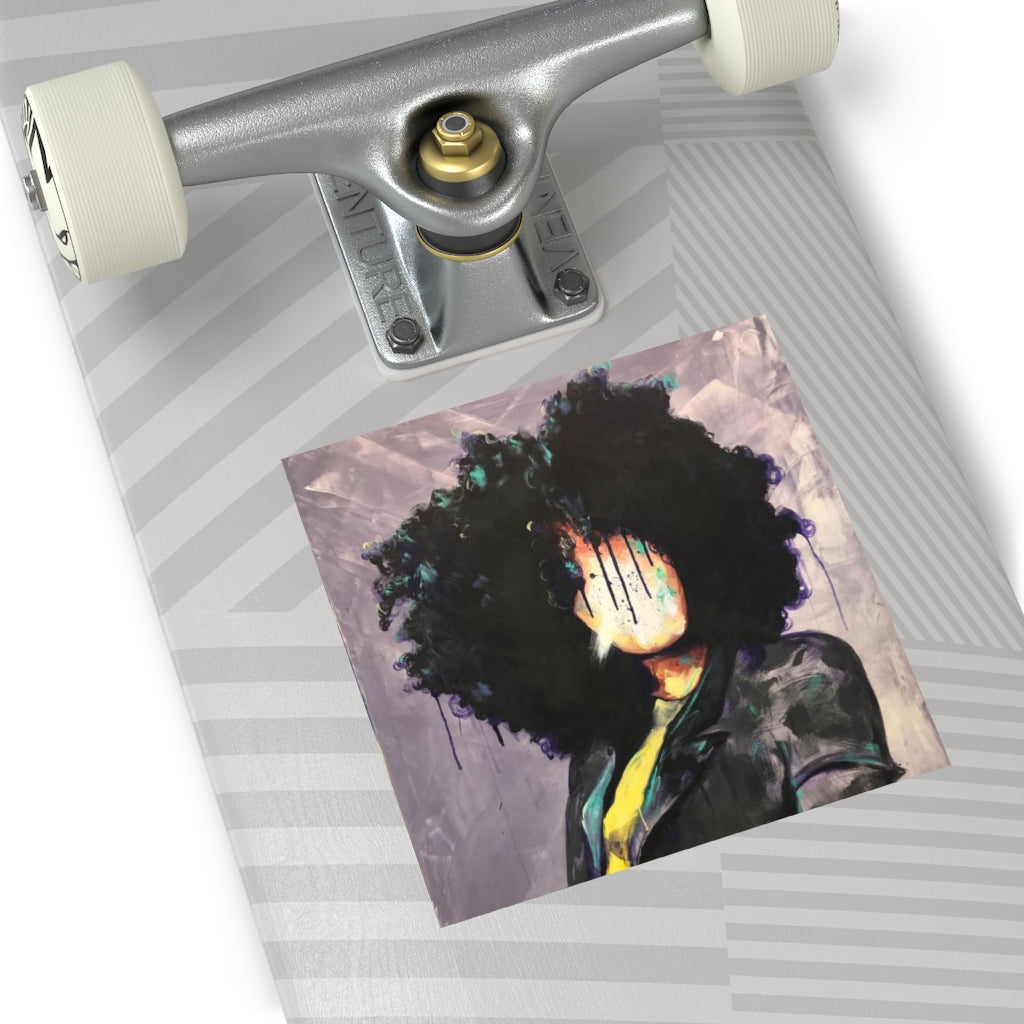 Naturally David Square Vinyl Stickers