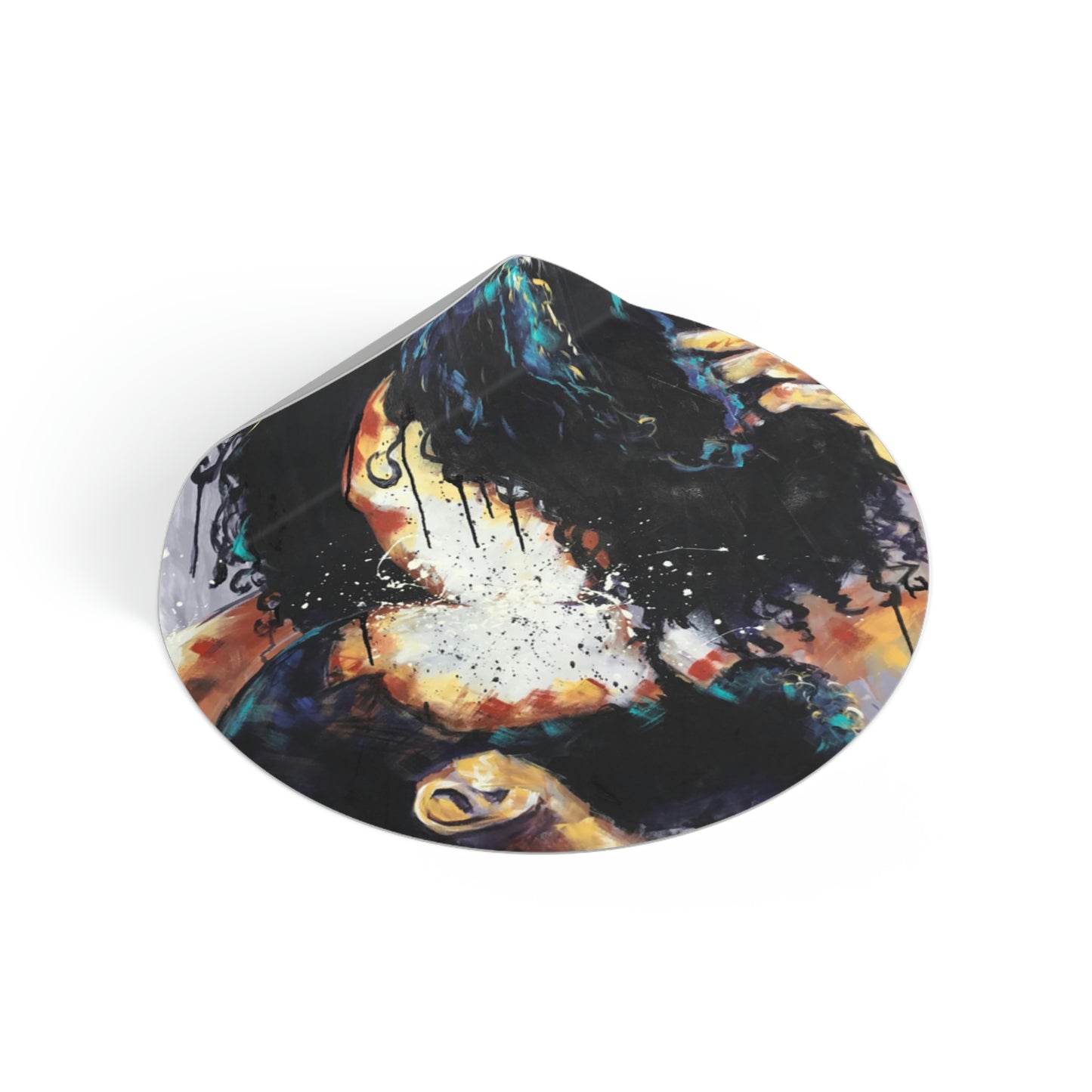 Naturally Black Love II Round Vinyl Stickers