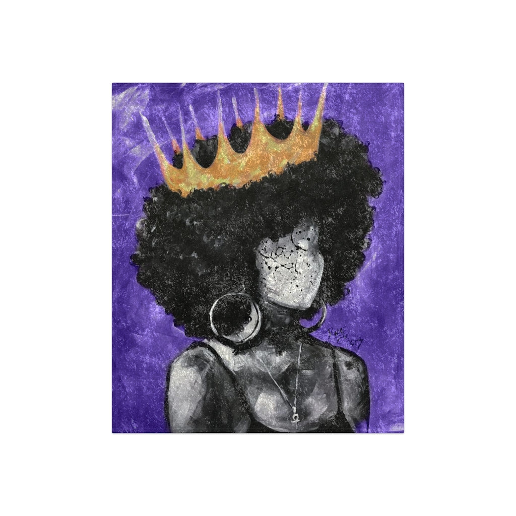 Naturally Queen II PURPLE Crushed Velvet Blanket