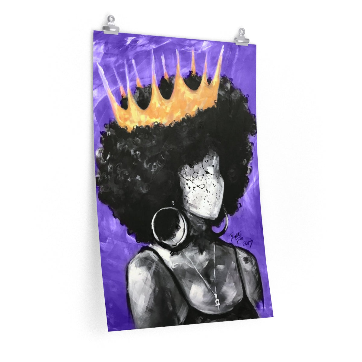Naturally Queen II PURPLE Premium Matte vertical posters