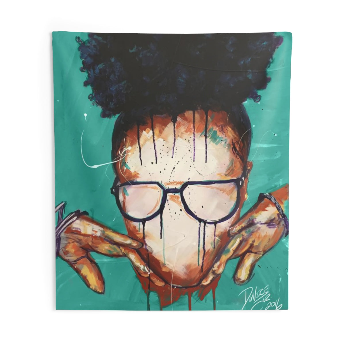 Naturally VIII TEAL Indoor Wall Tapestries
