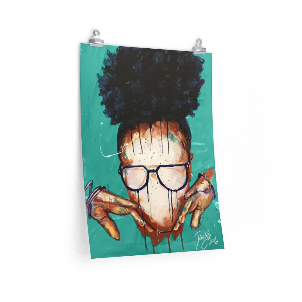 Naturally VIII TEAL Premium Matte vertical posters
