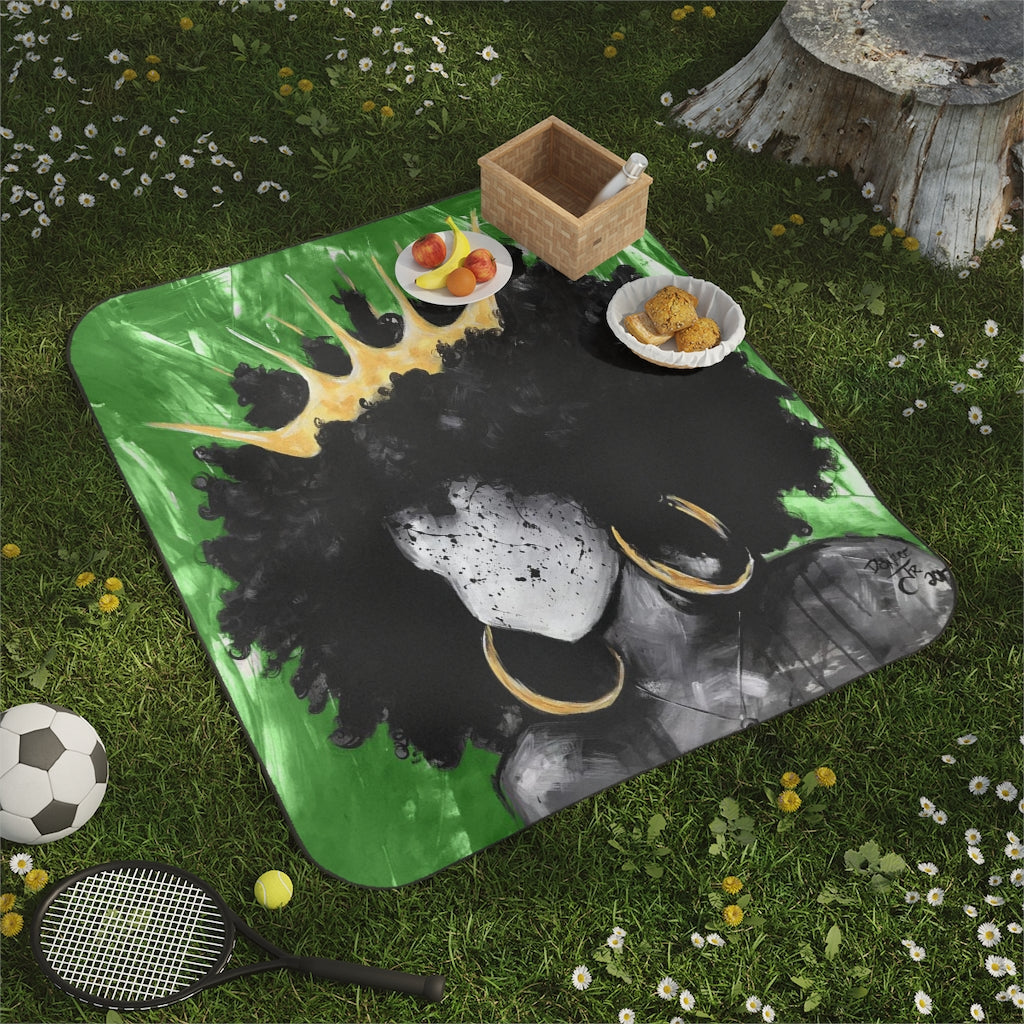 Naturally Queen III GREEN Picnic Blanket
