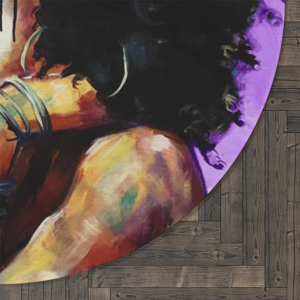Naturally II PURPLE Round Rug