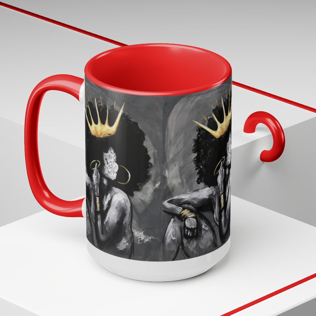 Naturally Queen VI Accent Coffee Mugs, 15oz