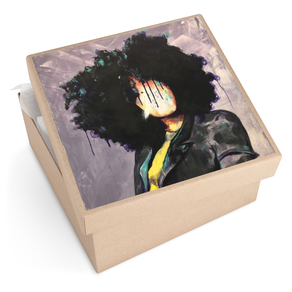 Naturally David Square Vinyl Stickers