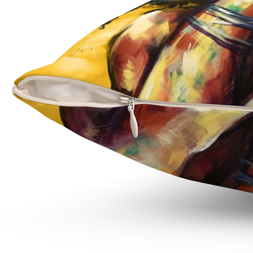 Naturally II GOLD Spun Polyester Square Pillow