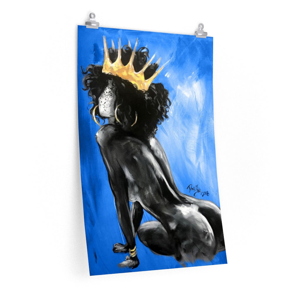 Naturally Queen VIII BLUE Premium Matte vertical posters