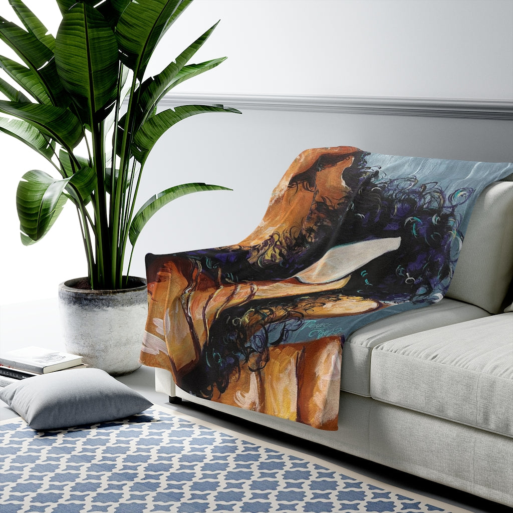 Naturally Black Love X Velveteen Plush Blanket