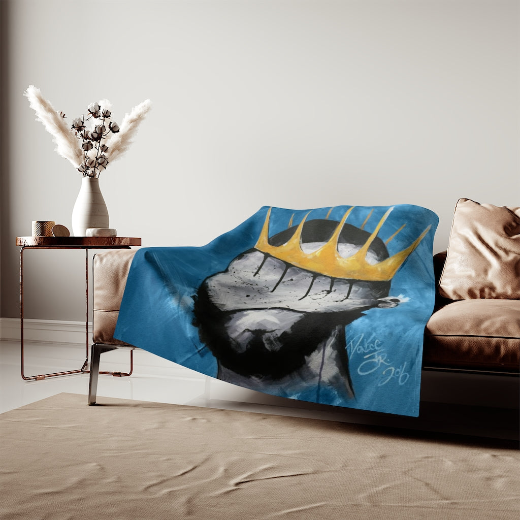Naturally King BLUE Sweatshirt Blanket