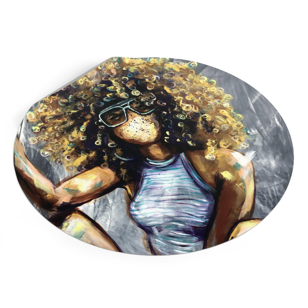 Naturally Nia Round Vinyl Stickers