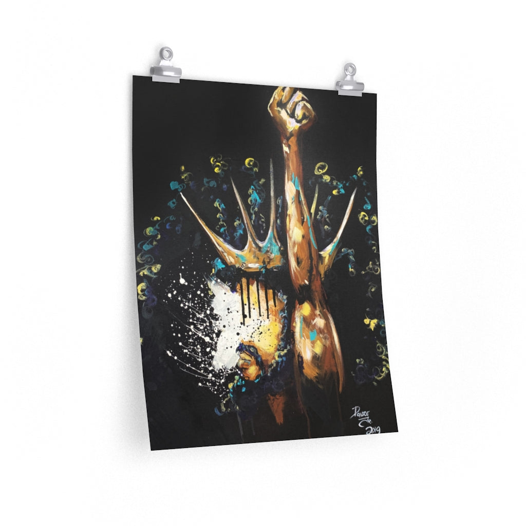 Naturally King Badu Premium Matte vertical posters