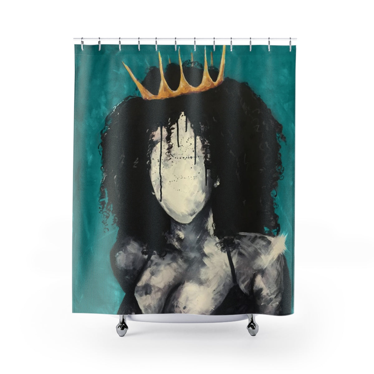 Naturally Queen TEAL Shower Curtains