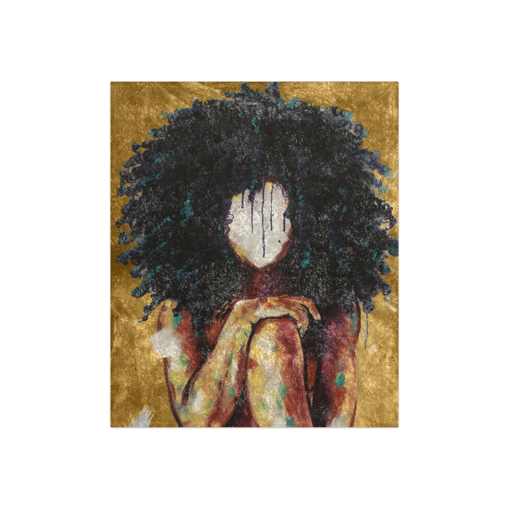 Naturally I GOLD Crushed Velvet Blanket