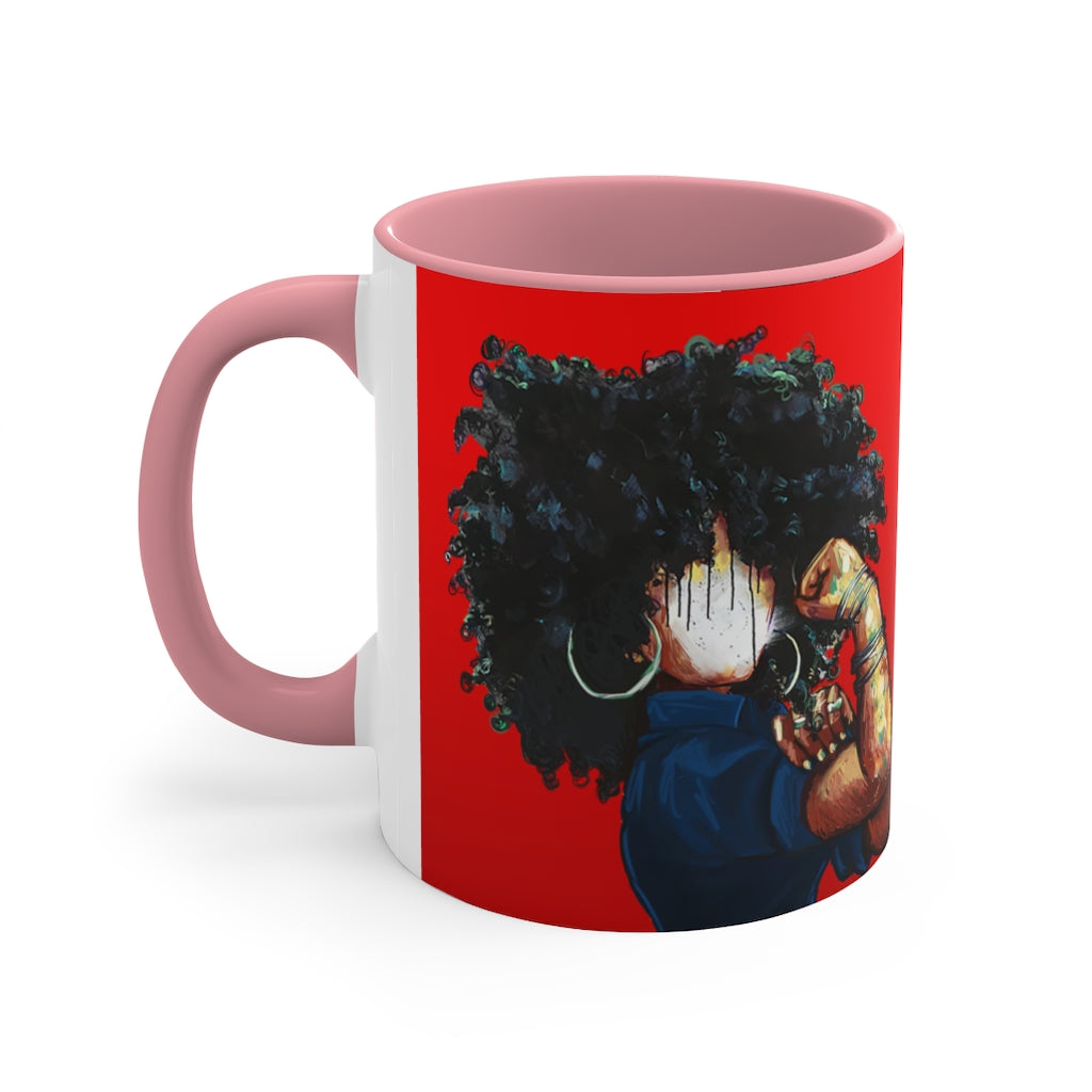 Naturally the Riveter RED Accent Coffee Mug, 11oz