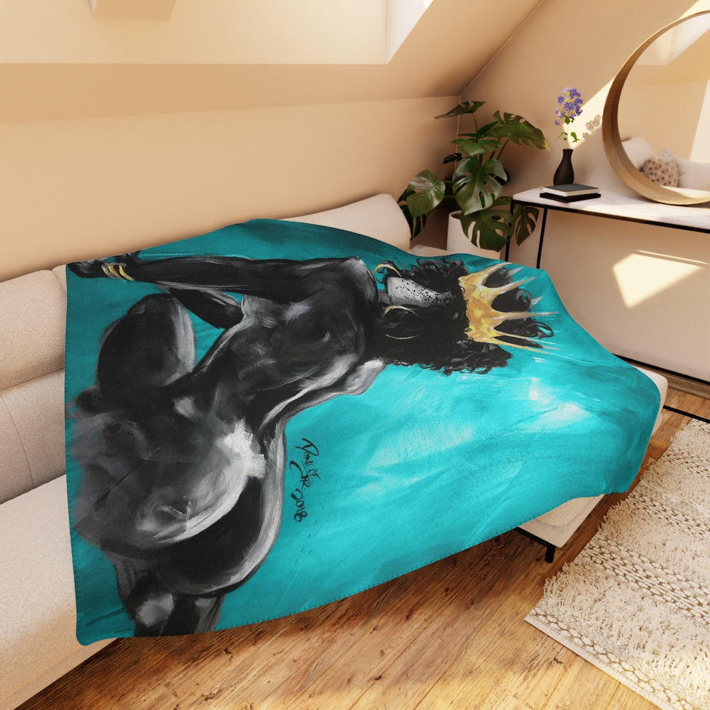 Naturally Queen VIII TEAL Tan Sherpa Blanket