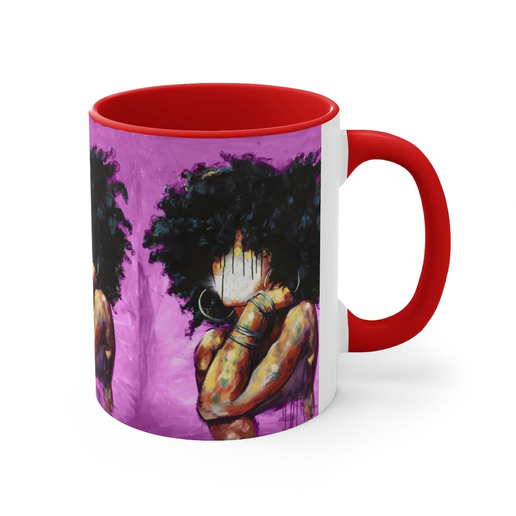 Naturally II PINK Accent Coffee Mug, 11oz